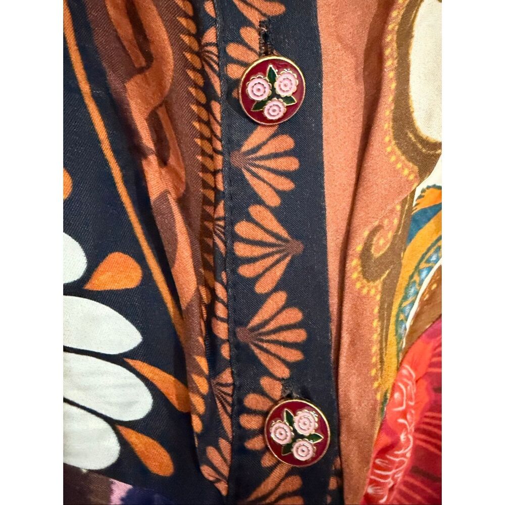 Farm Rio Miranda Long-Sleeve Wrap Midi Dress - Picture 10 of 11